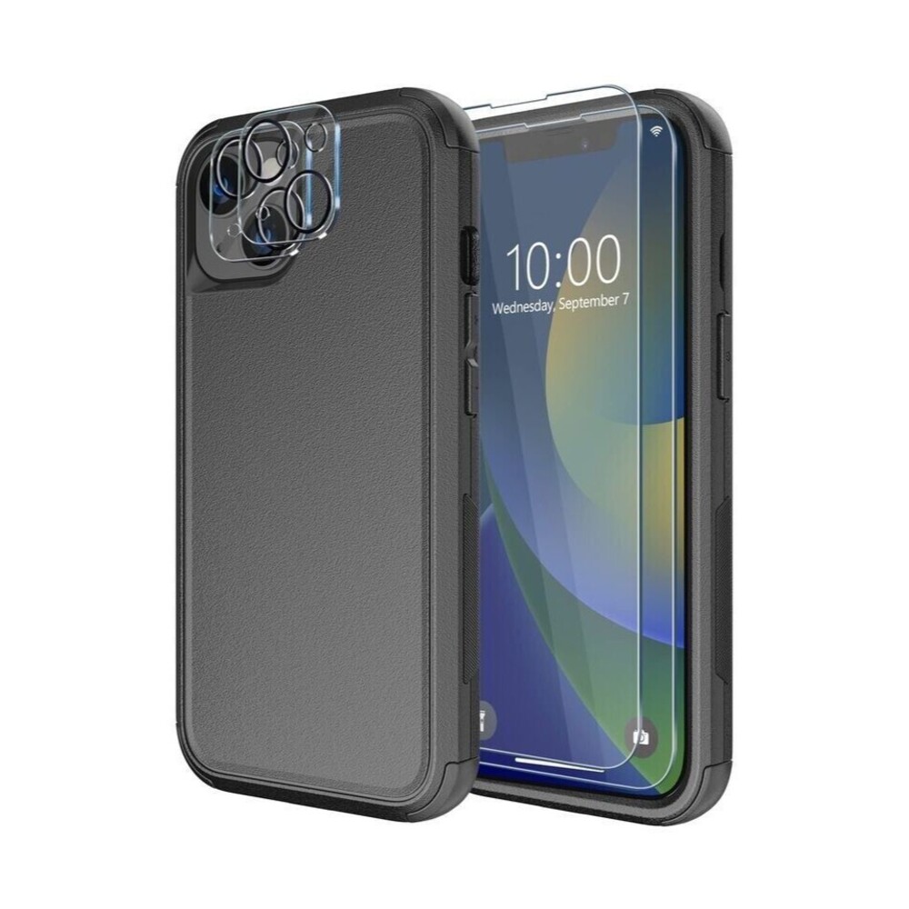 Diverbox for iPhone 14 Case [Shock-proof] [Drop-proof] [Tempered Glass Screen +